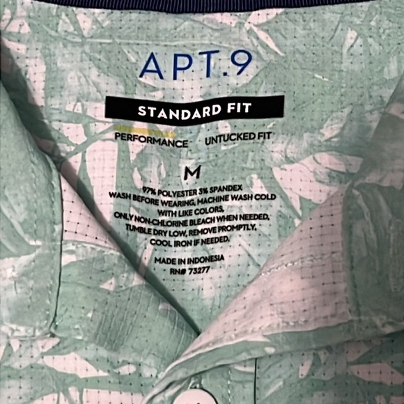 Apt. 9 Tropical Print Standard Fit Performance Short Sleeve Button Down - Picture 4 of 4